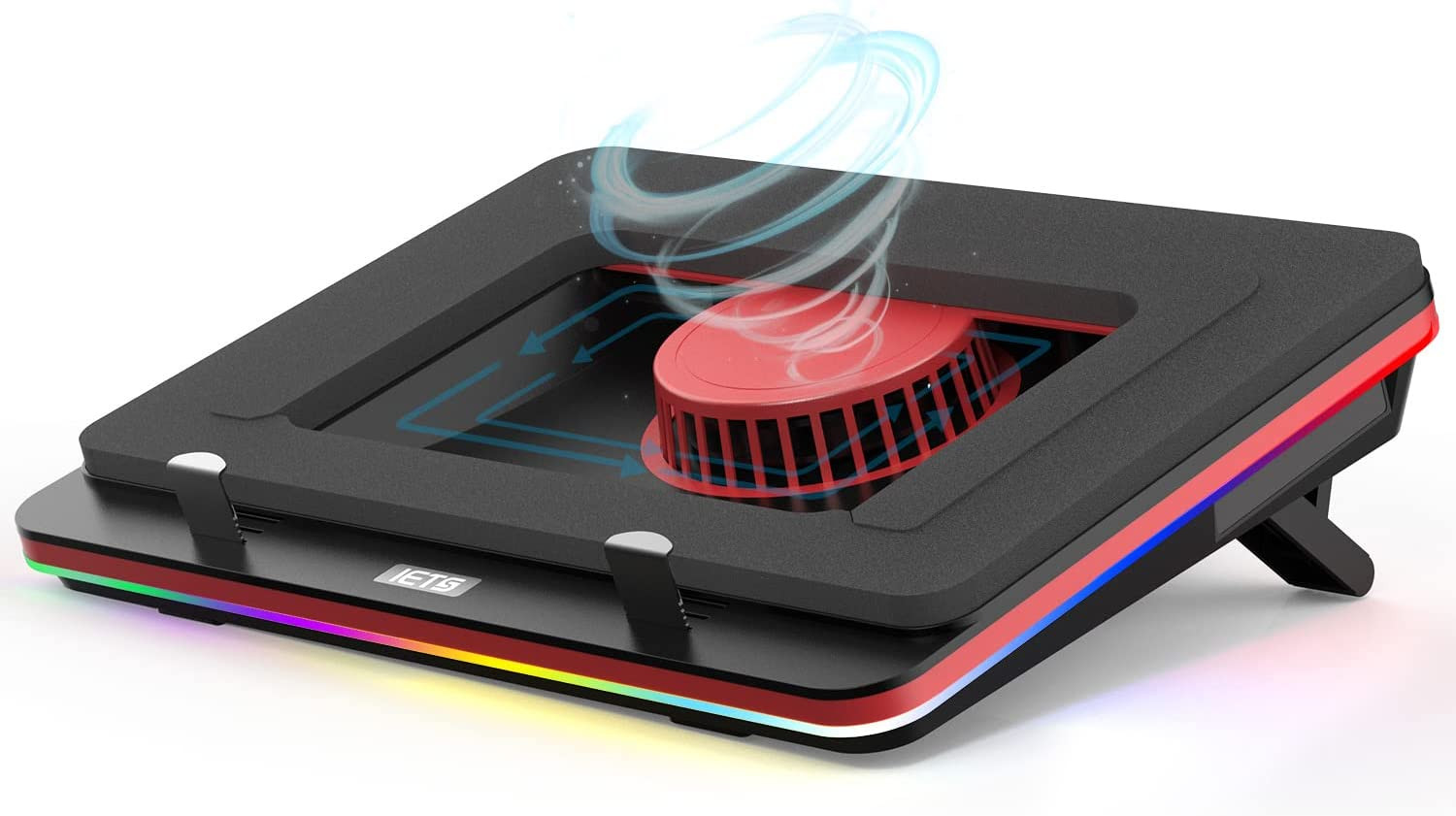 GT500 Powerful Turbo-Fan (5000 RPM) RGB Laptop Cooling Pad with Infinitely Varia