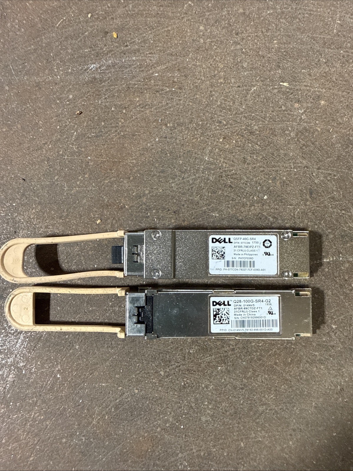 LOT OF 2 Original Dell QSFP-40G-SR4 7TCDN QSFP+ 40GbE 850nm Optical Transceiver