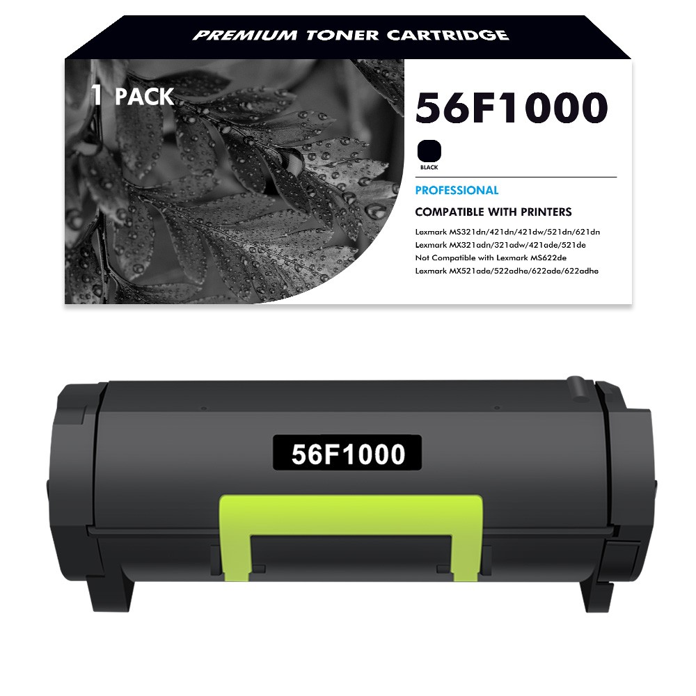 56F1000 Toner Cartridge Compatible for Lexmark MS321 MS421 MS521 MS621 MS622