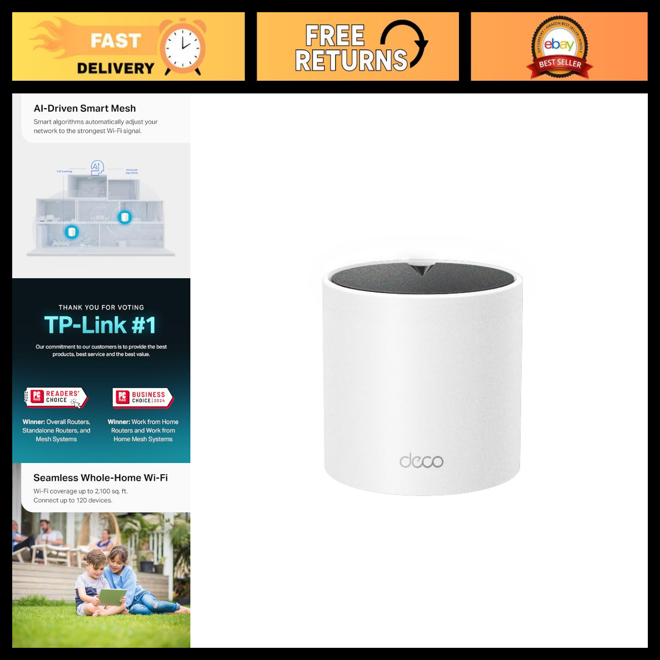 Dual-Band AX1500 WiFi 6 Mesh System, High-Speed Internet, Easy Setup, 1-Pack