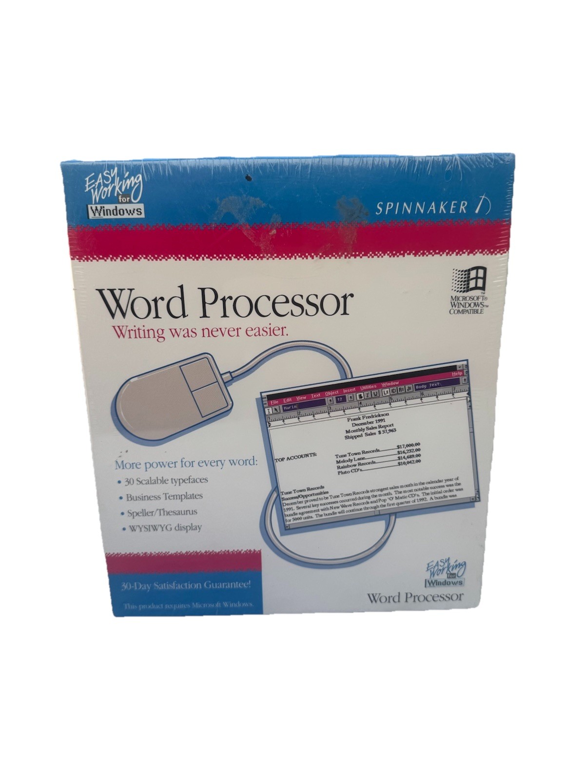 Easy Working for Windows Word Processor by Spinnaker Software 2192-28 NEW SEALED