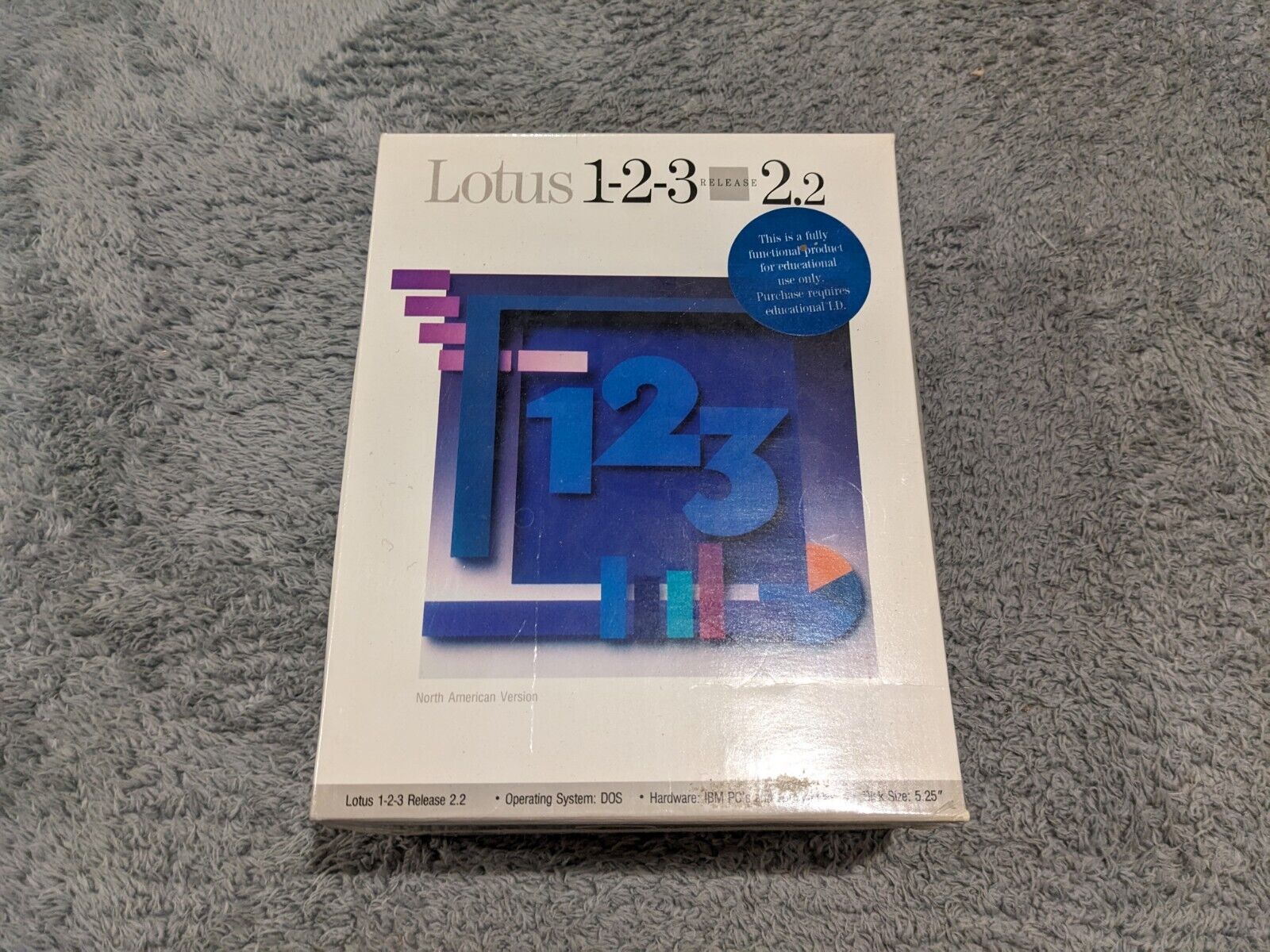 Lotus 1-2-3 Version 2.2 Software 5.25” Disk Spreadsheet DOS IBM PC New Sealed