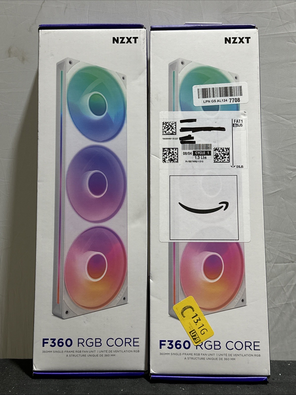 NZXT F360 RGB Core 360mm Triple 120mm PWM 4-Pin Case Fan White RGB