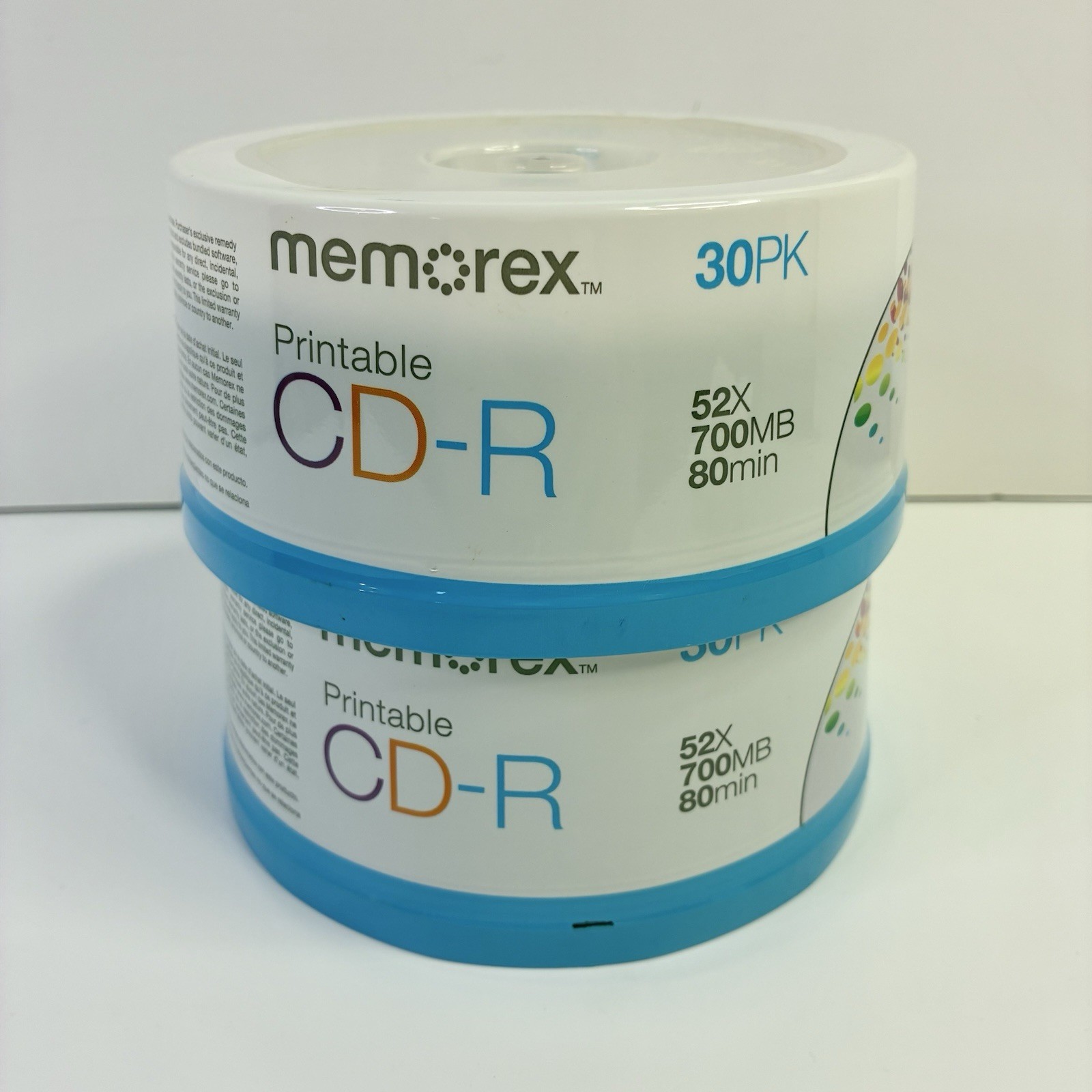 2 - 30 Pack Memorex Music CD-R 700MB 80min 52x Recordable Spindle - 60 CDs Total