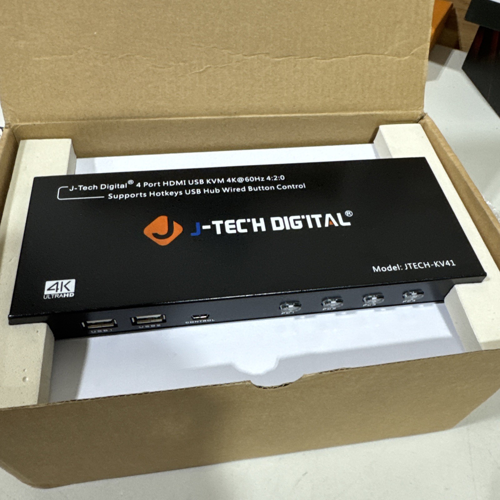 J-Tech Digital 4-Port HDMI USB KVM Switch (Model: JTECH-KV41) HW H1