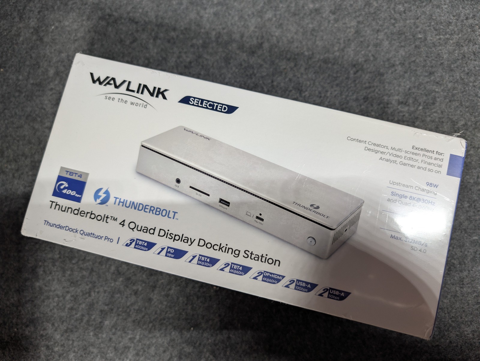 WAVLINK Thunderbolt 4 Dock, TB4 and DisplayLink Integration Technology 