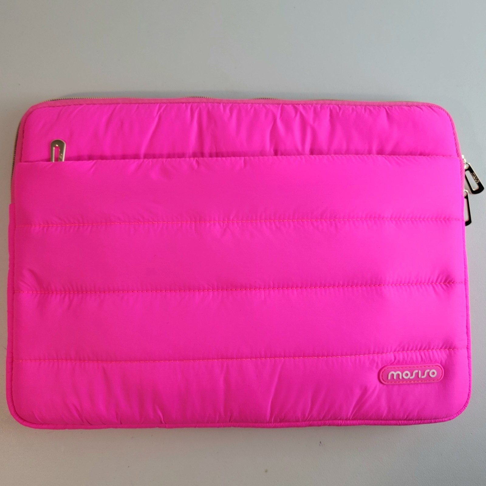 Mosiso 13-13.3" Compatible Rose Red Puffy Laptop Case/Sleeve & Small Cable Bag