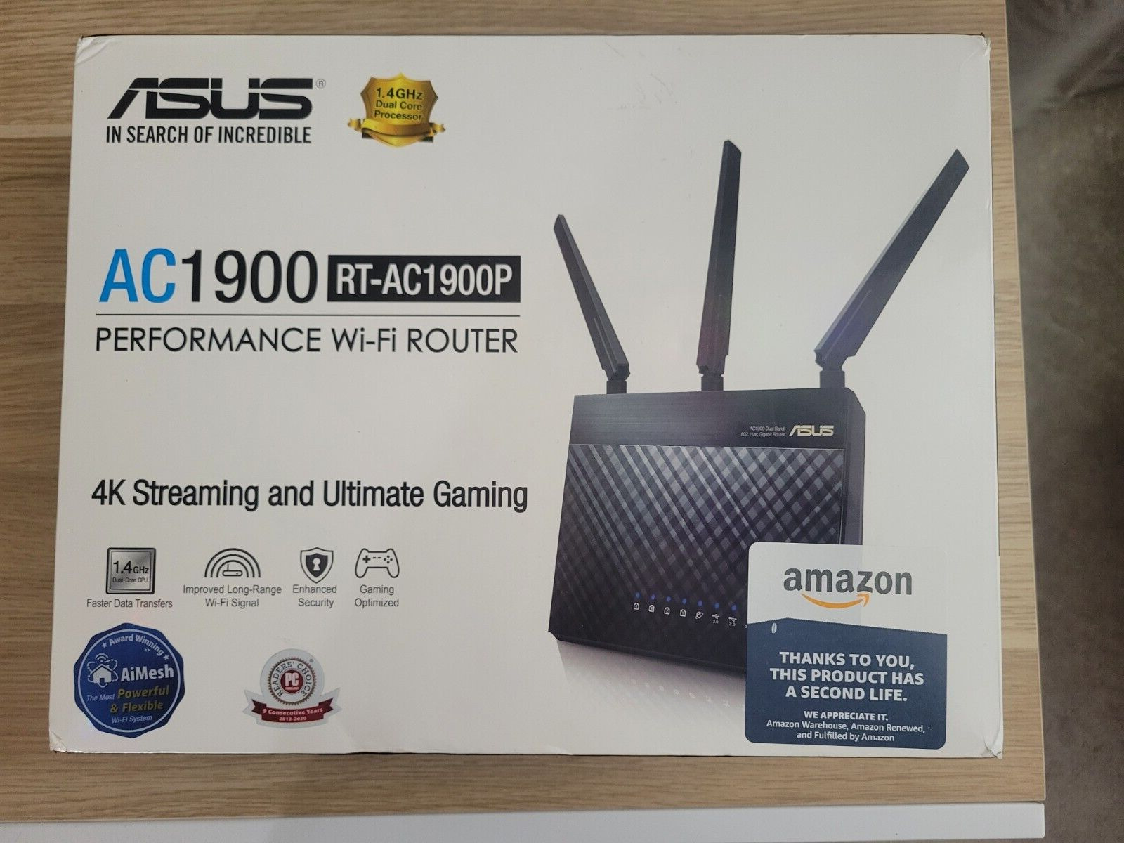 Asus RT-AC1900P Dual Band 802.11ac Wi-Fi Gigabit Wireless Router with AI Mesh