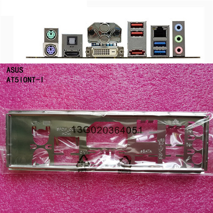 Original For Asus AT5IONT-I Shield IO I/O Rear Baffle Backplate Motherboard
