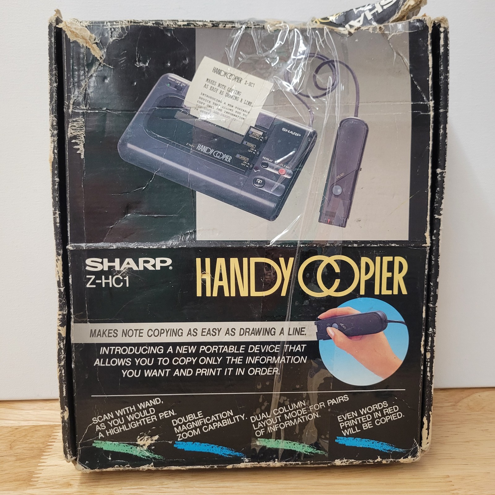 Sharp Z-HC1 Handy Copier Vintage Portable Handheld Scanner Printer Boxed Complet