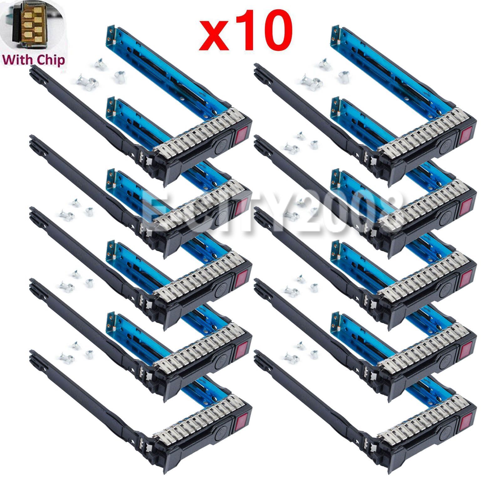 10PCS 651687-001 2.5" SFF HDD SSD Drive Caddy Tray for HP DL180 DL380 Gen8 Gen9