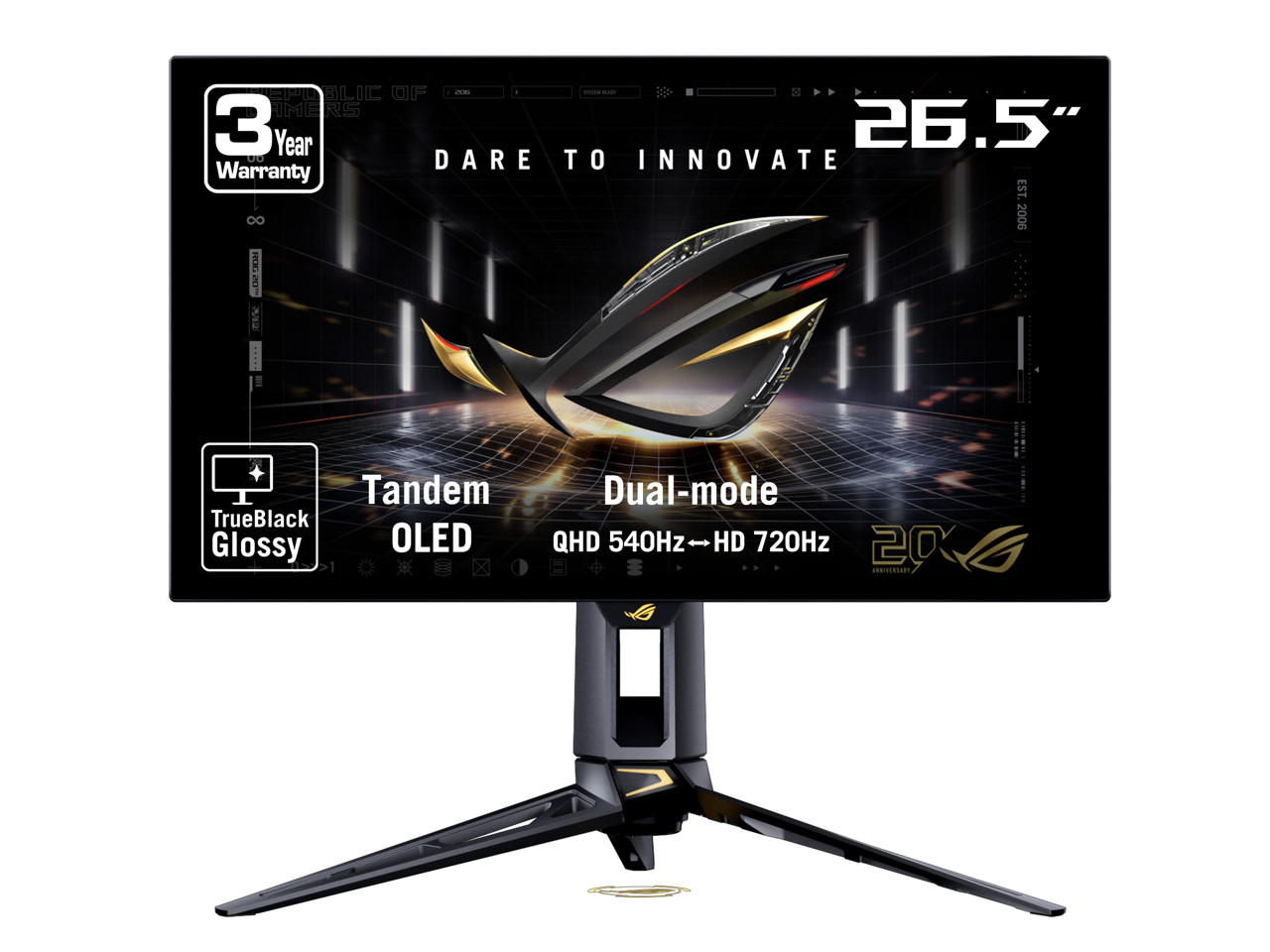 ASUS ROG Swift 27 inch (26.5" viewable) Dual Mode QHD 1440P 540Hz Full HD 720Hz