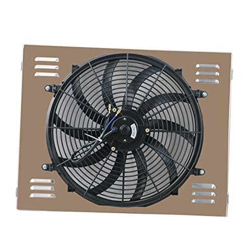 Full Aluminum Racing Cooling Radiator with Shroud Fan Compatible with 1972