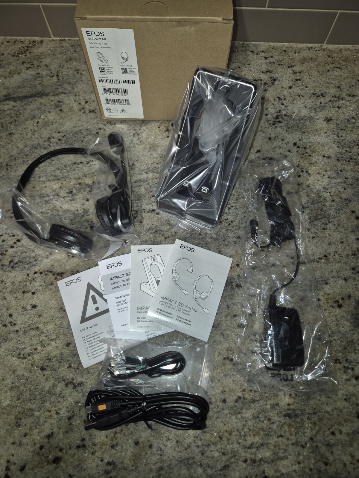 EPOS IMPACT SD Pro 2 ML SD 30 ML-US Wireless Headset w/ Base 1000563 NEW