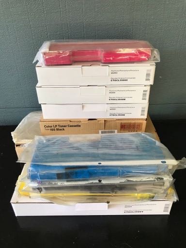 9 Ricoh Type 165 Toners + Waste Bottle CL3500 CL3500N CL3500D CL3500DN Printers