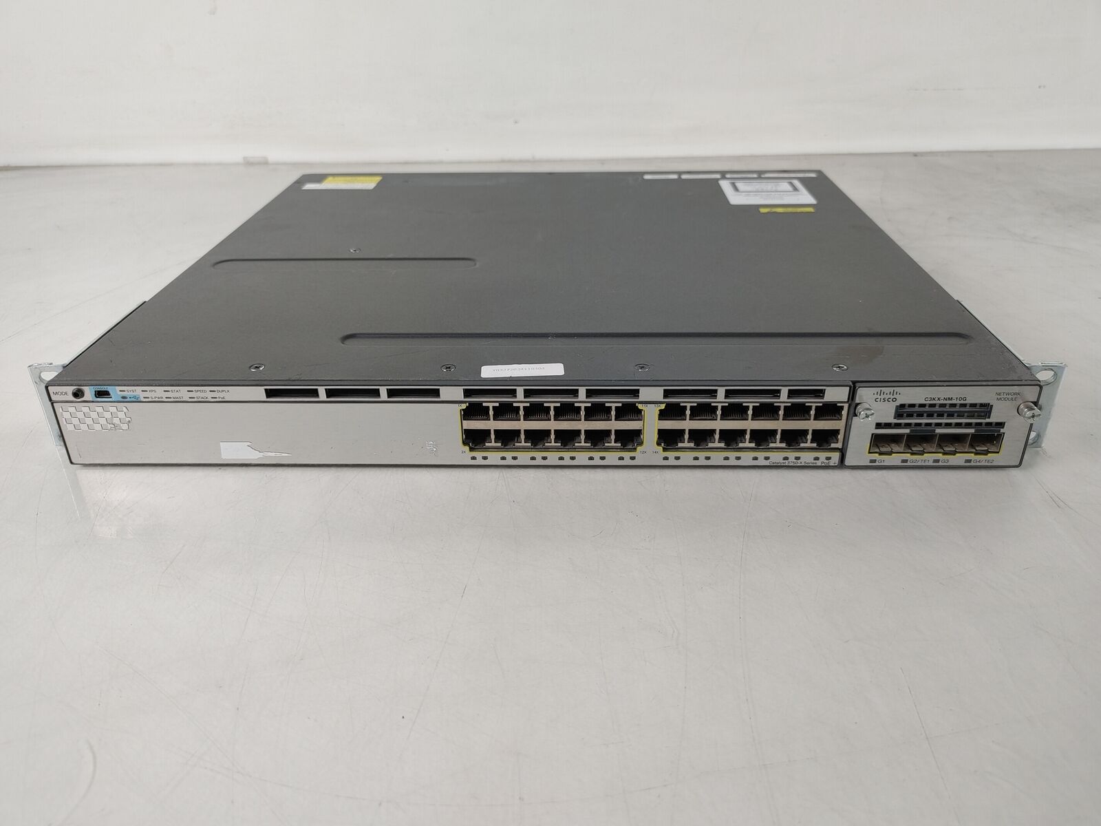Cisco Catalyst 3750-X WS-C3750X-24P-S 24-Port Gigabit Ethernet Managed PoE+