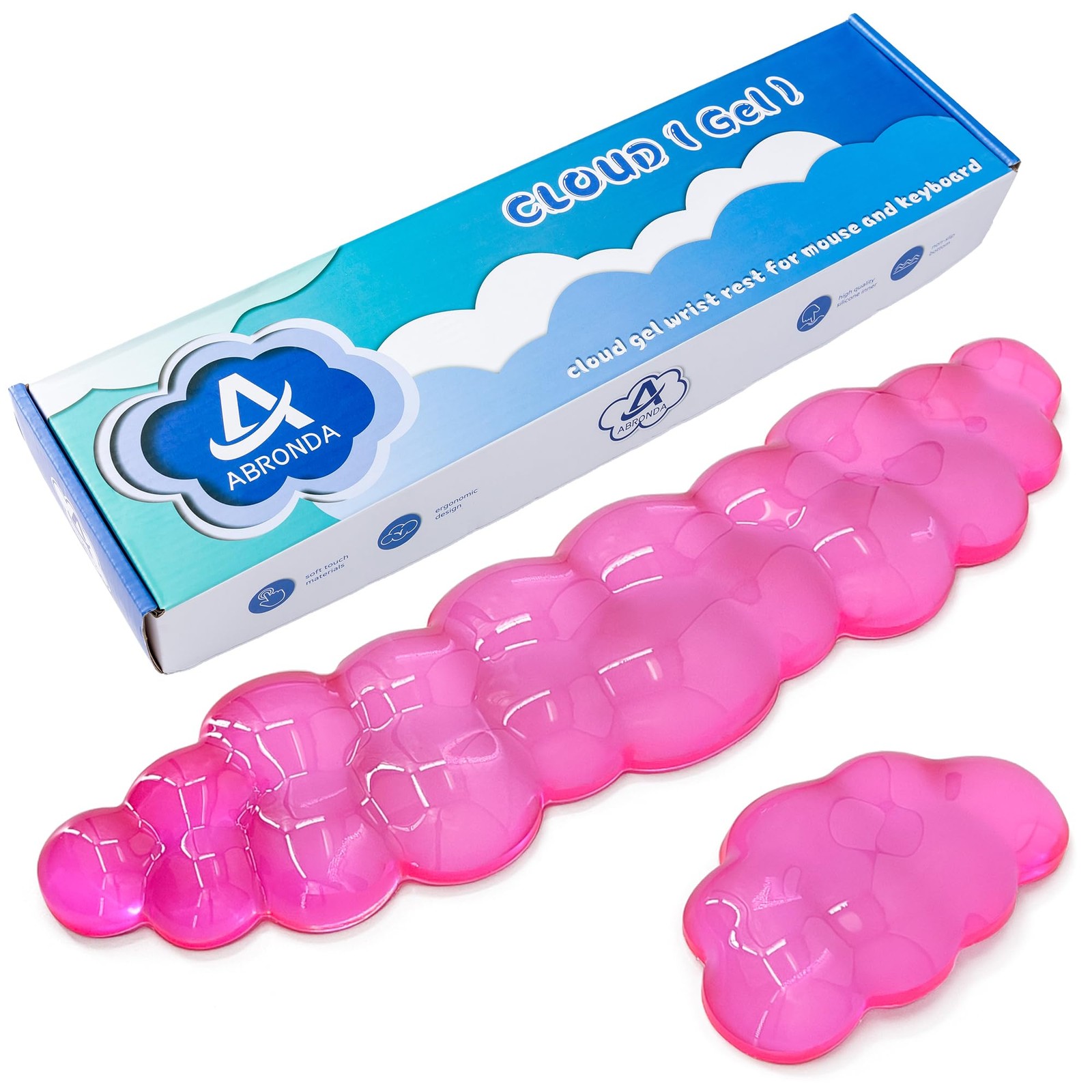 Gel Cloud Keyboard & Mouse Wrist Rest Set - Cloud Keyboard Wrist Rest Pad & M...
