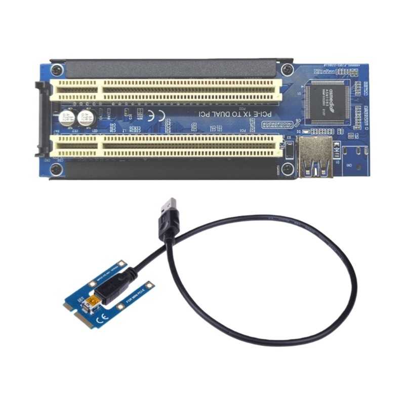 Mini PCIE to Double PCI Expansion Mini PCIE Adapter Card Video Capture Control