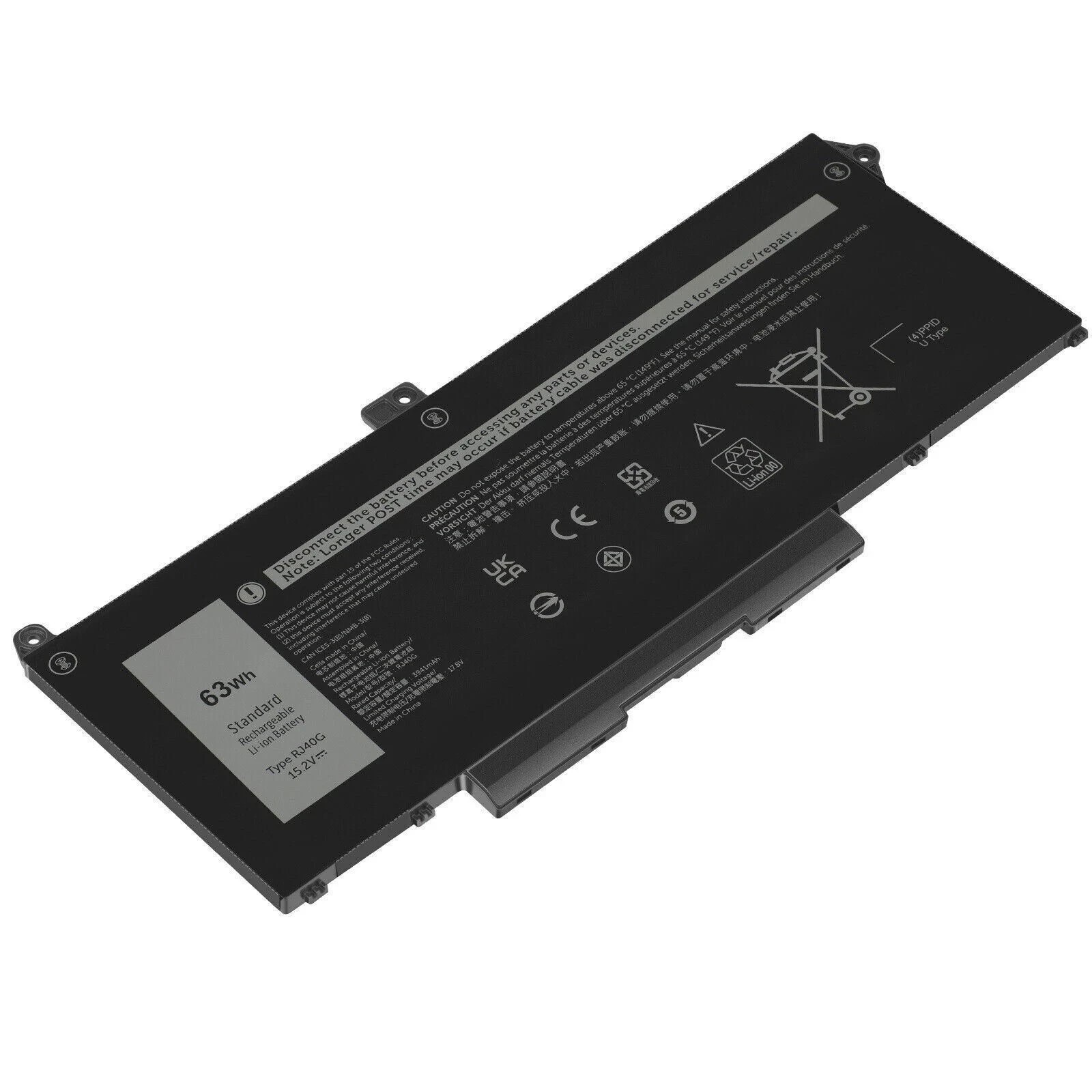 63WH RJ40G M033W Battery For Dell Latitude 14 5420 15 5520 Precision 15 3560