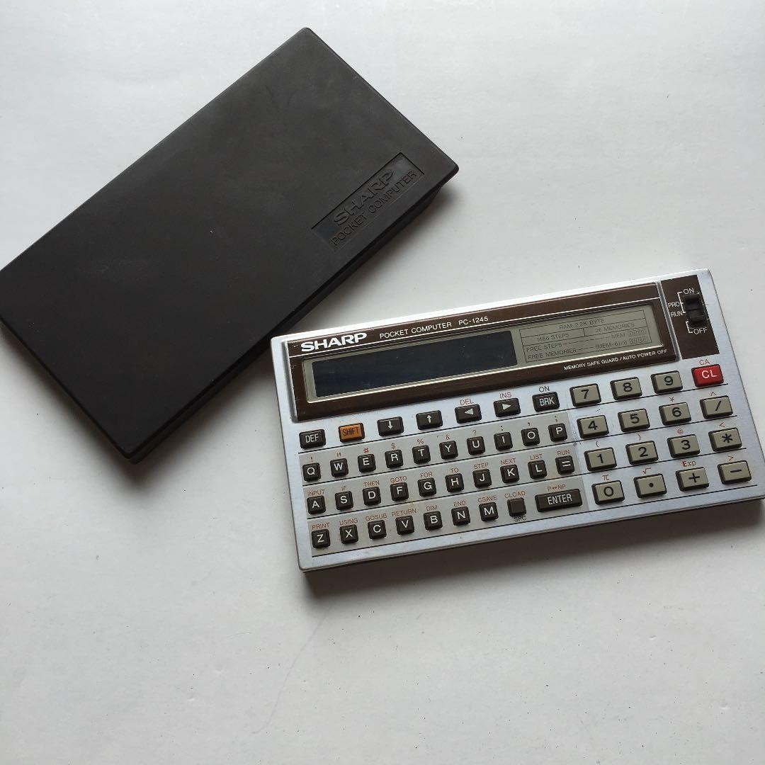 SHARP PC-1245 Pocket Computer Vintage Calculator Junk for repair/parts