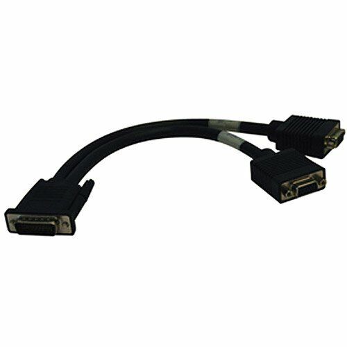 Tripp Lite P574-001 DMS59 Male to 2 HD15 (SVGA) Female Cable Splitter, Black