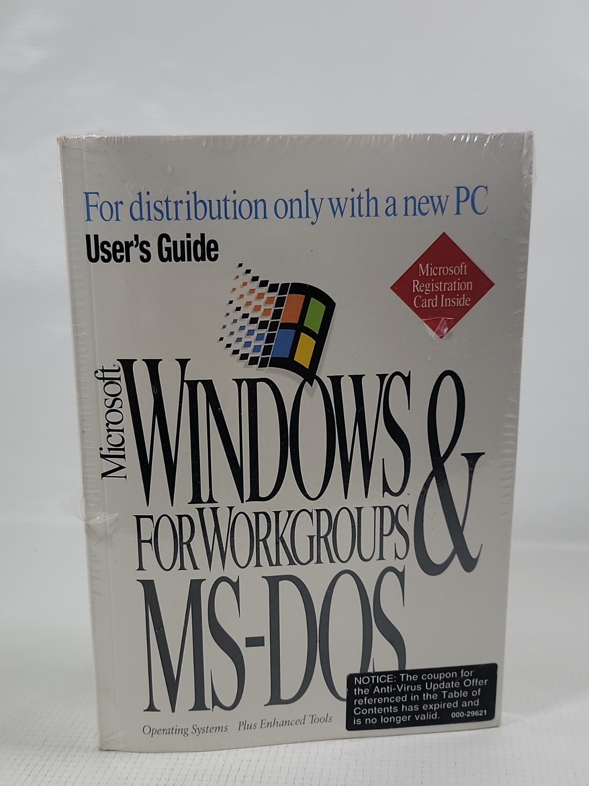 Microsoft Windows For Workgroups & MS-DOS + Floppy Disks & Product ID SEALED/NEW