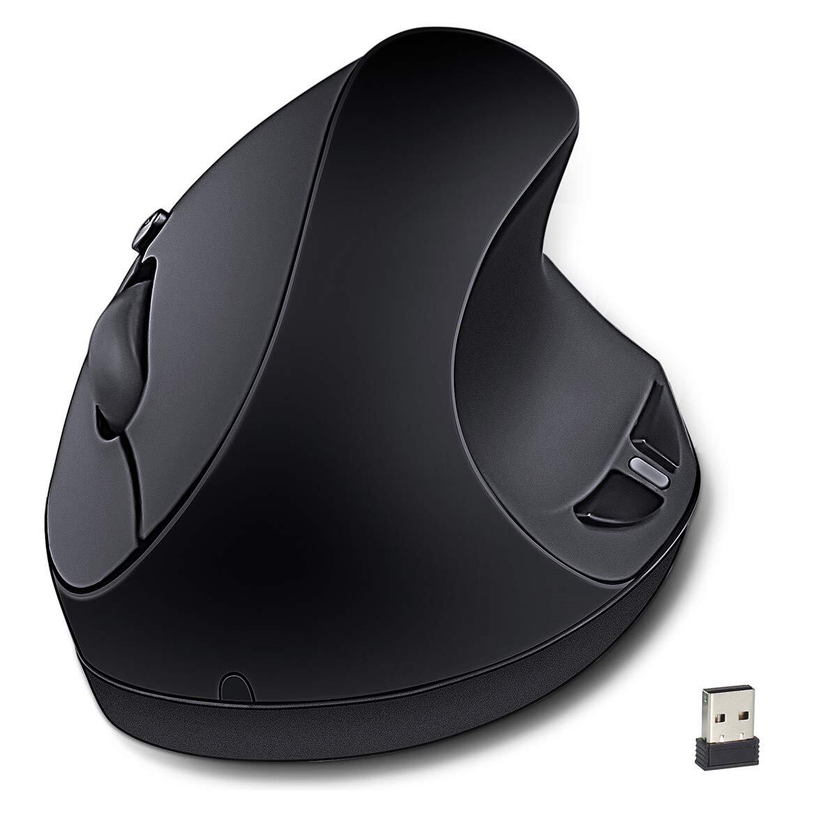 Ratón vertical inalámbrico ergonómico 2.4G para PC portátil de escritorio