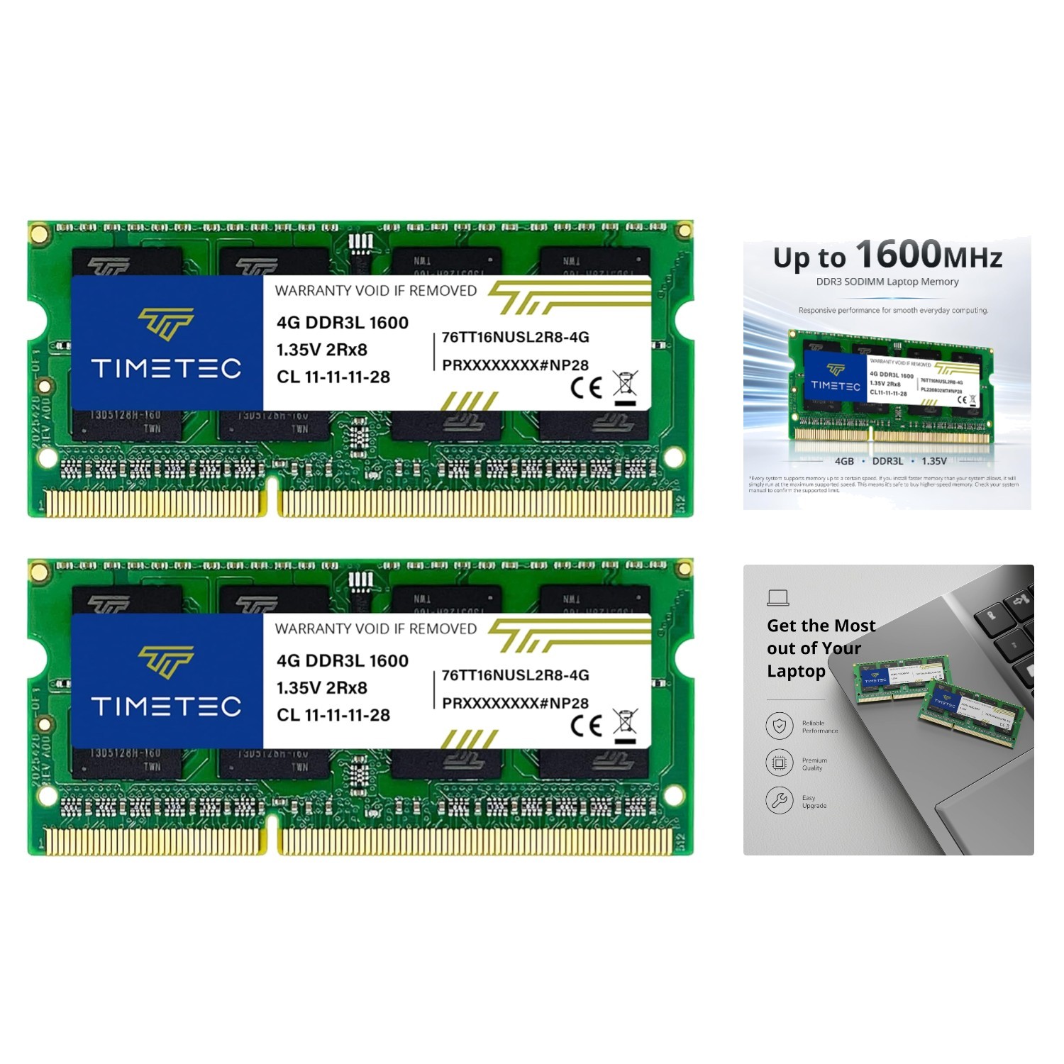 Enhanced 8GB DDR3L 1600MHz RAM for Laptops - Unbuffered SODIMM Upgrade