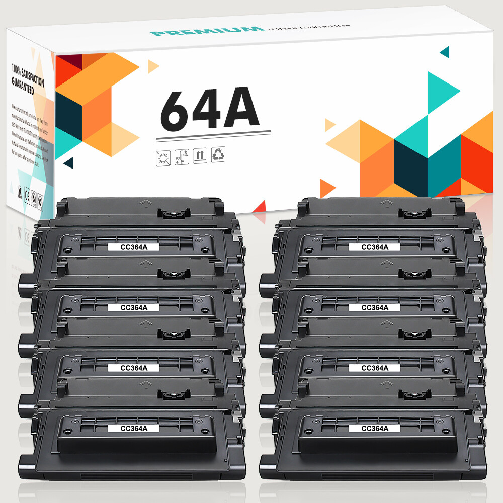 8PK CC364A 64A Black High Yield Toner Compatible with HP LaserJet P4515n P4015n