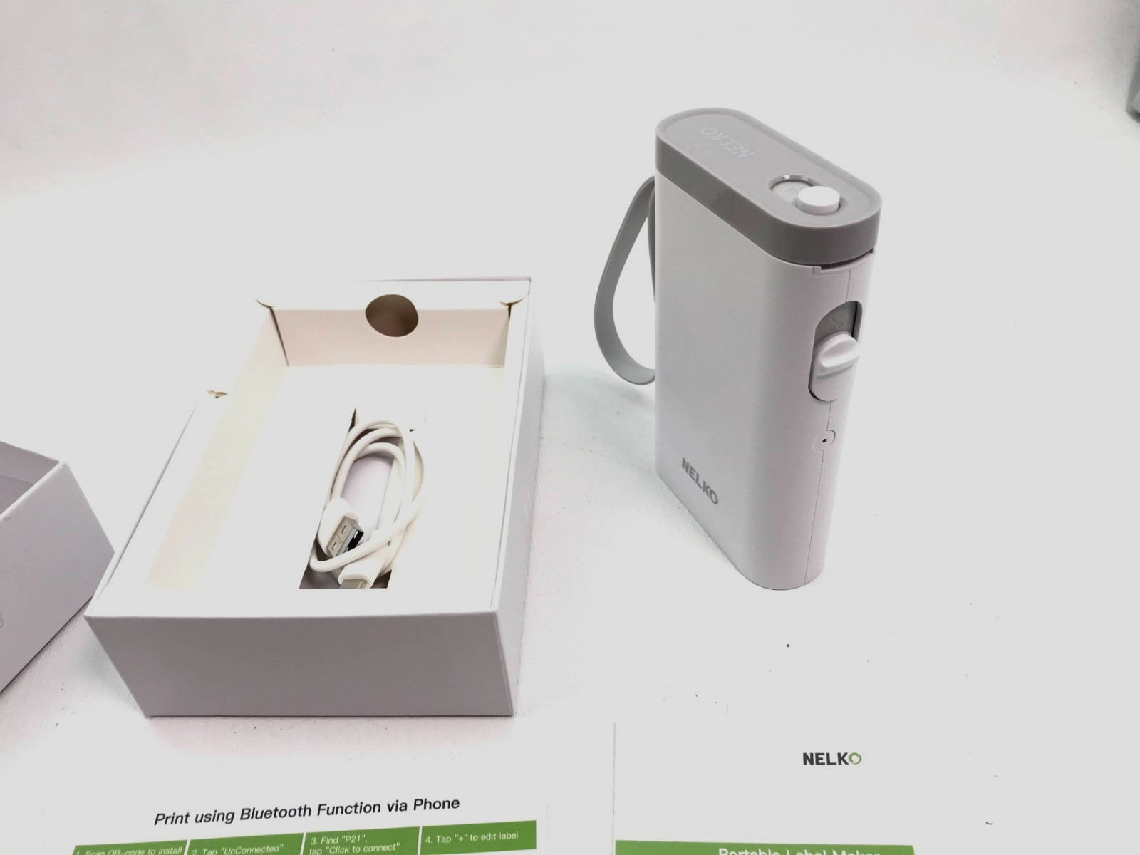 Nelko Label Maker Machine with Tape P21 Bluetooth Label Printer Wireless Mini...