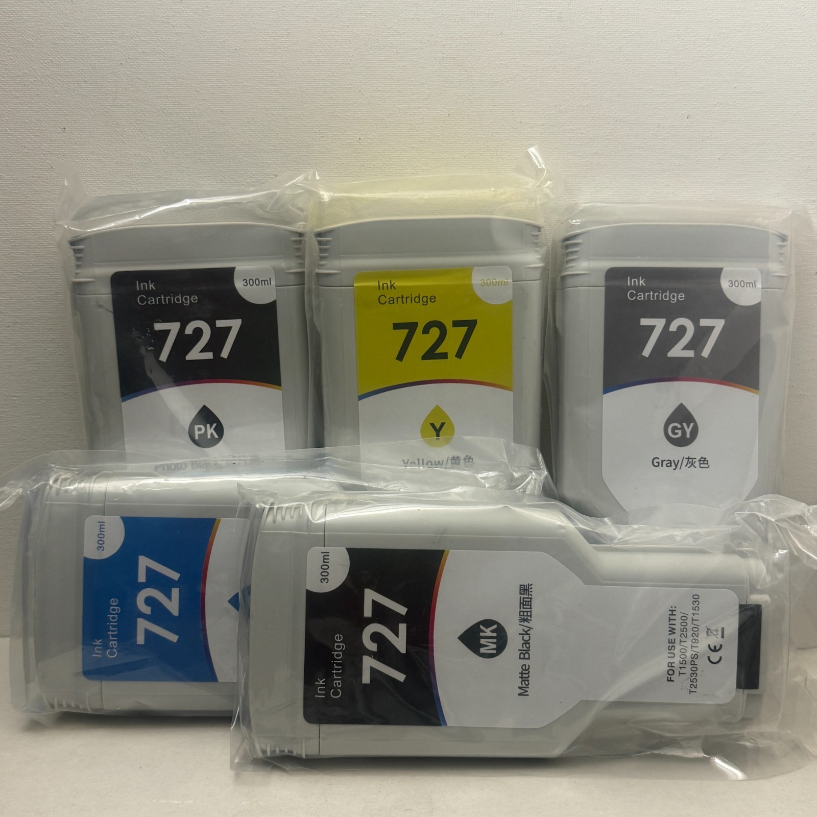 727 300ML Ink Cartridge Set for HP T920 T930 T1500 T1530 T2500 T2530 5 Pack