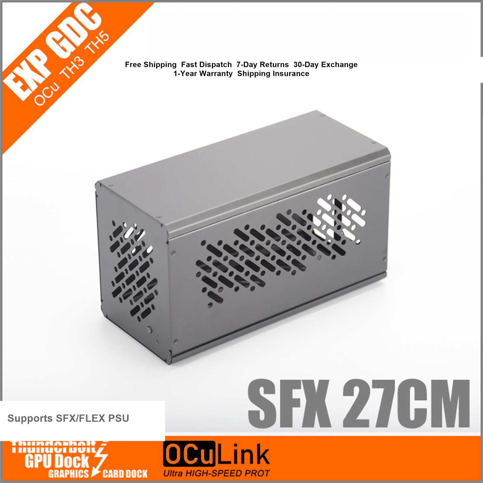 External GPU Chassis Compatible with TH3P4, OCuP4, TH5P4 eGPU Expansion Dock