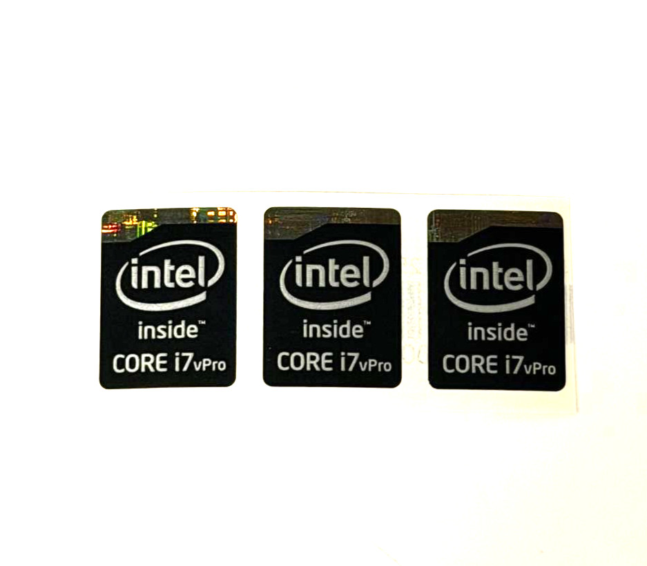 3Pcs Intel Inside Core i7 vPro Sticker Label Decal 15mm x 21mm