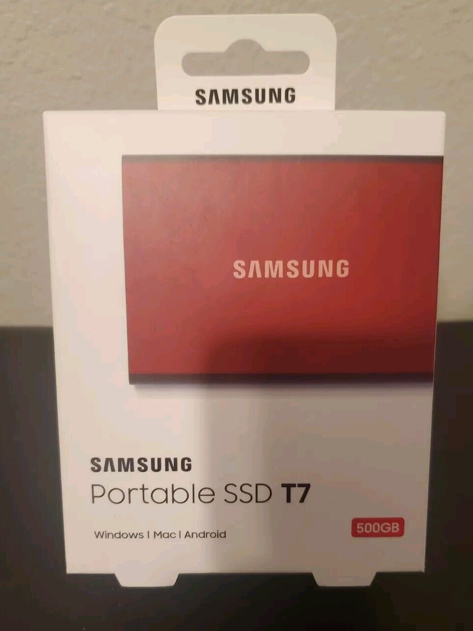 Samsung T7 Portable External SSD Drive USB Red MU-PC500R 500GB New Sealed