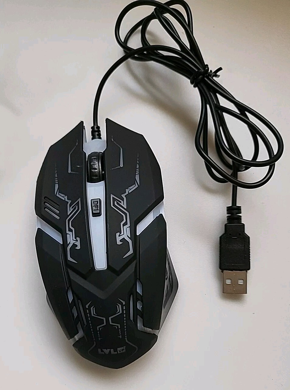 LVLUP Pro Gaming Wired Cable Mouse Changing Colors Light