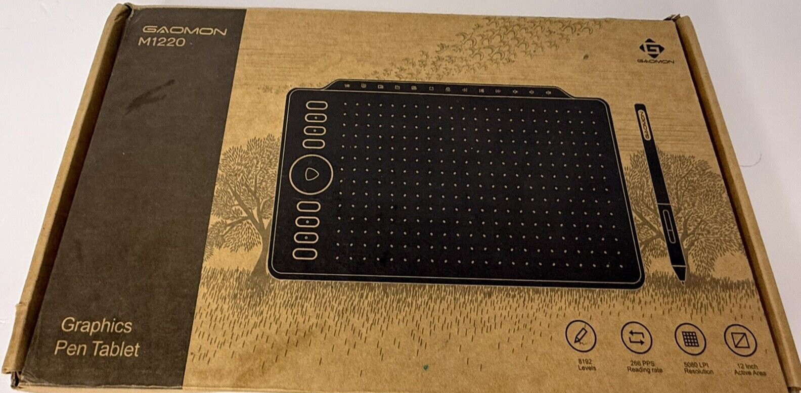 GAOMON M1220 Graphic Drawing Tablet Open Box