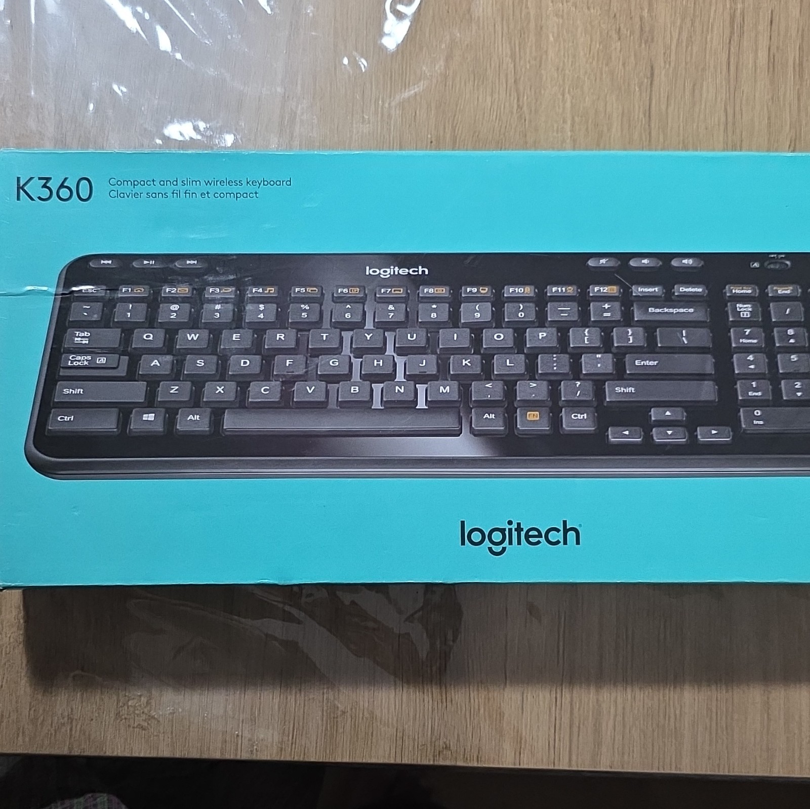 Logitech - K360 Full-size Wireless Scissor Compact Keyboard