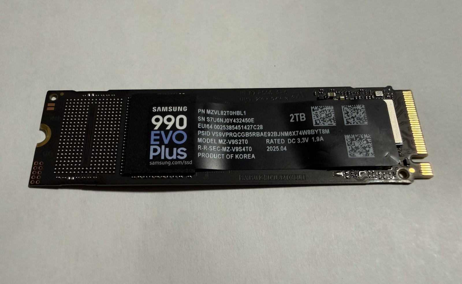 Samsung SSD 990 EVO Plus 2TB PCIe 4.0 NVMe M.2 SSD - 50hr use - 1yr Warranty