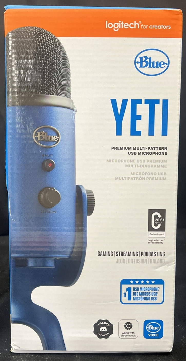 Logitech Blue Yeti Premium Multi-Pattern USB Microphone-Open Box