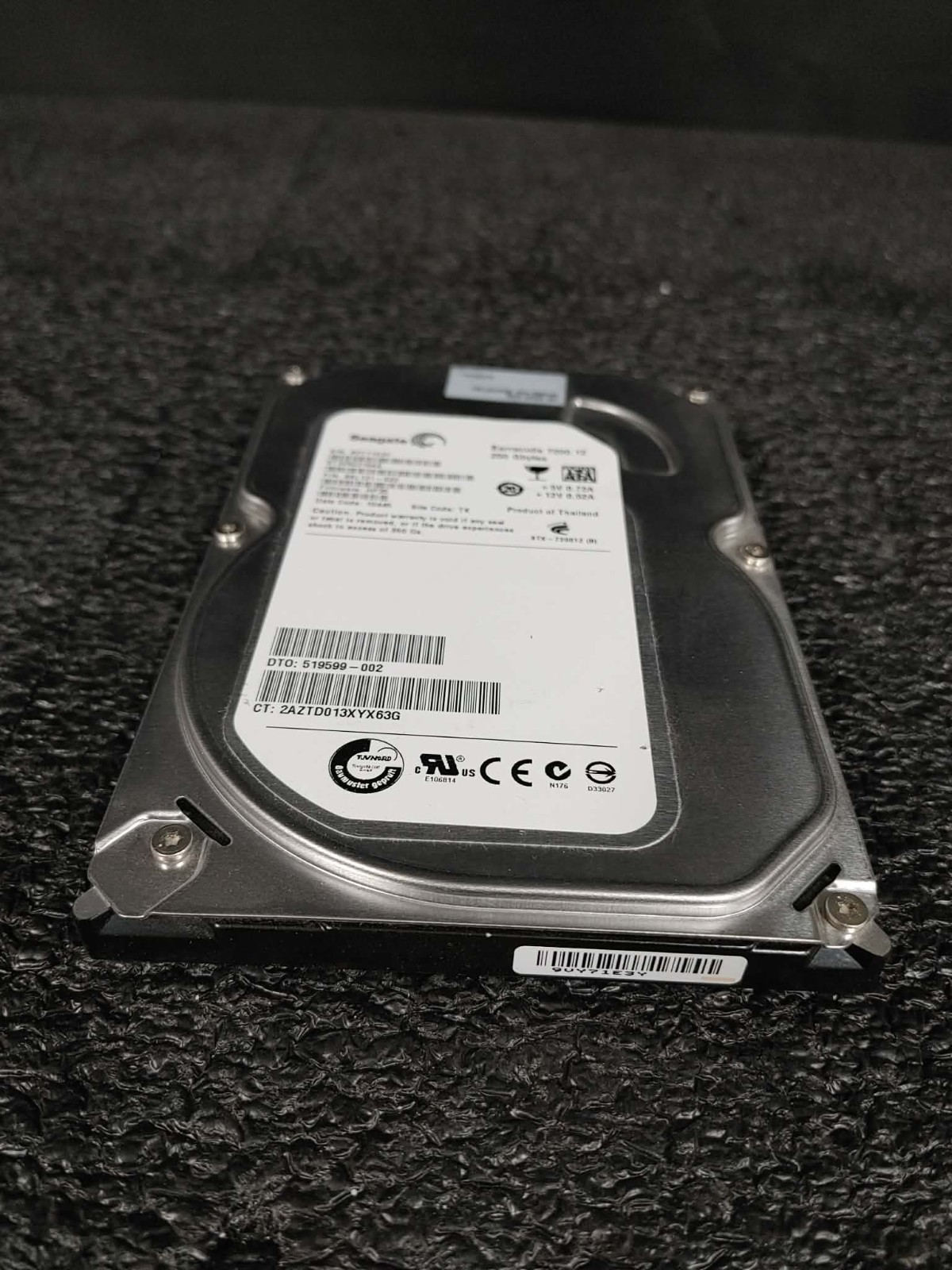 HP 519599-002 504337-001 250GB 7.2K RPM 8MB FW HP35 DC 10445 SATA 3.5" HDD