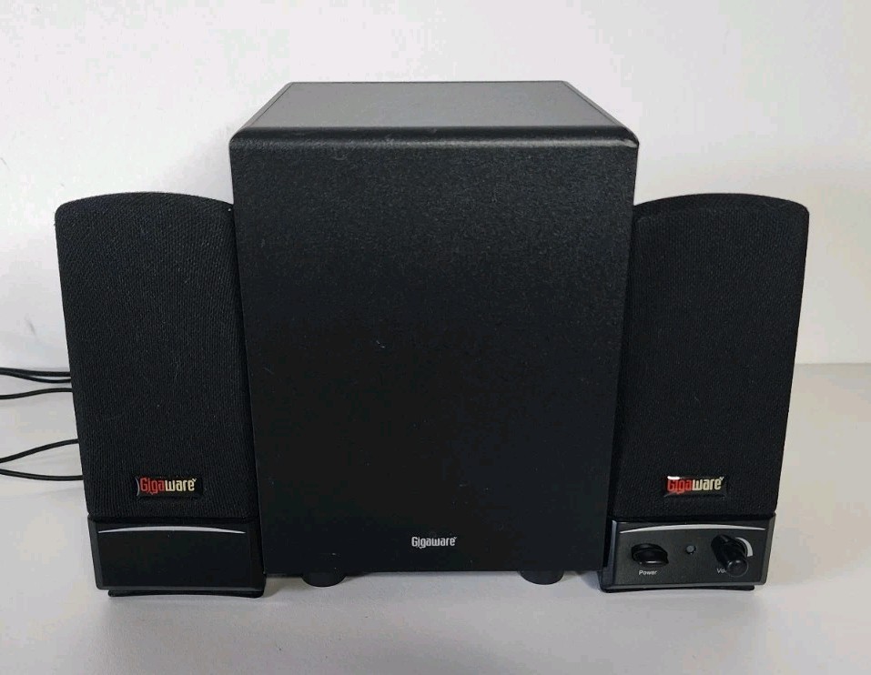 Gigaware 2.1 Multimedia Computer Speakers - CAT no. 40-287 - Tested And Working