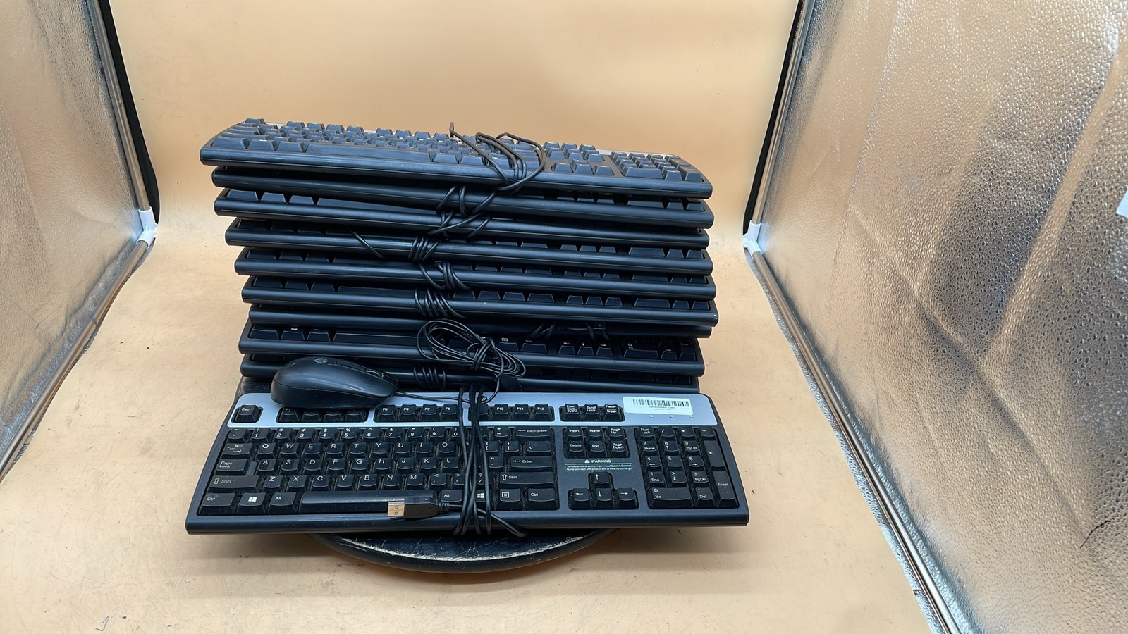 HP SK-2885 Wired USB Keyboards and HP Wired USB Mouse Bundle Lot of 10 Set
