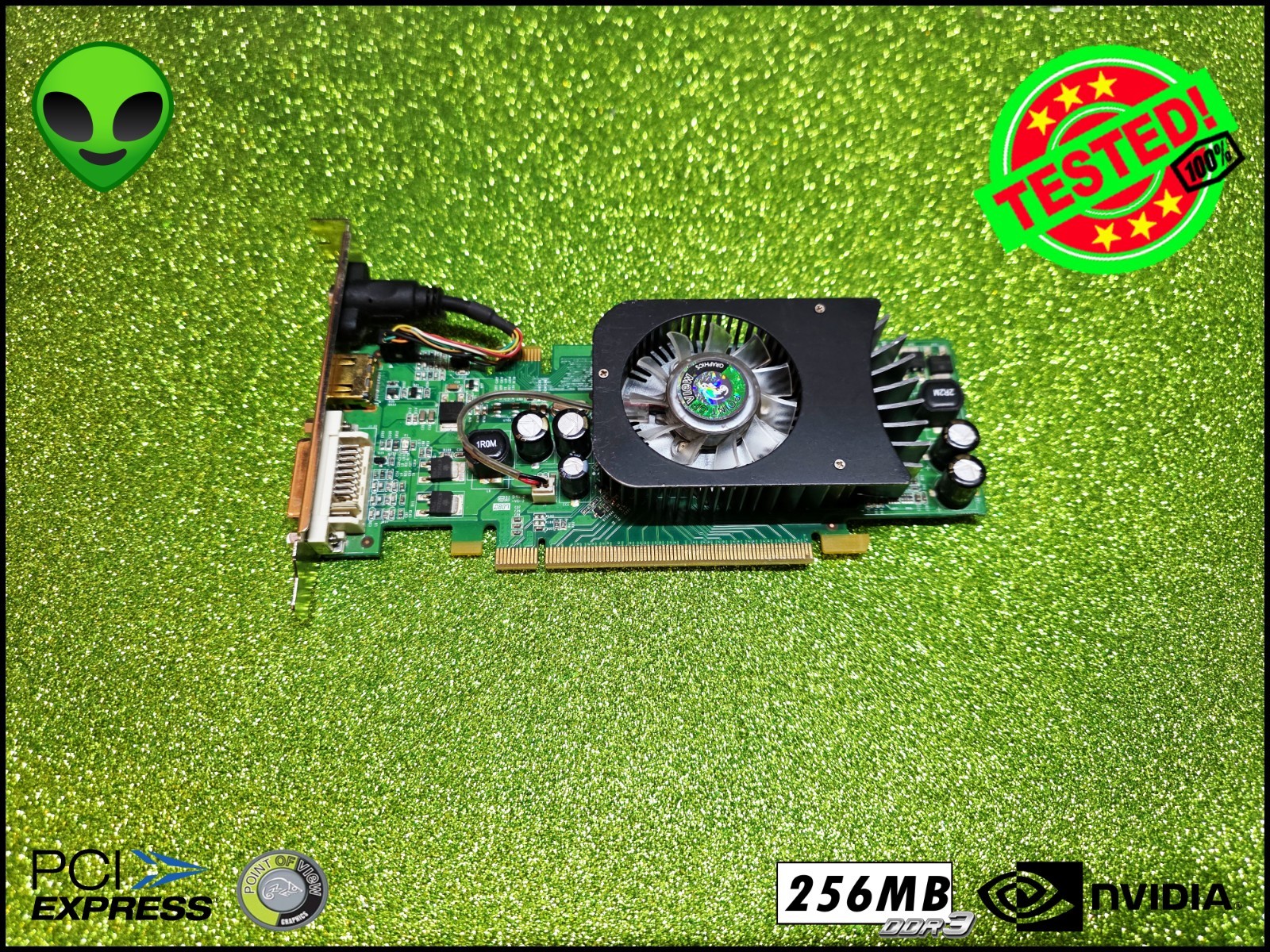 ⭐️NVIDIA GEFORCE 8600GT 256MB DDR3 VIDEO CARD PCI EXPRESS POINT OF VIEW #1478