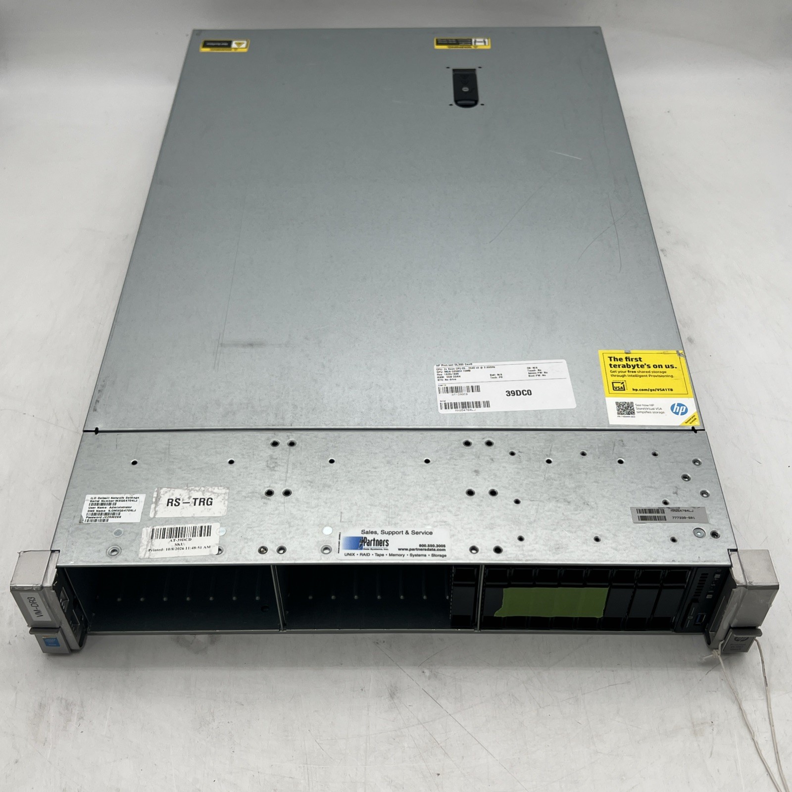 HP ProLiant DL380 Gen9 8SFF Dual Xeon NO RAM P440ar 2x 500W No HDD