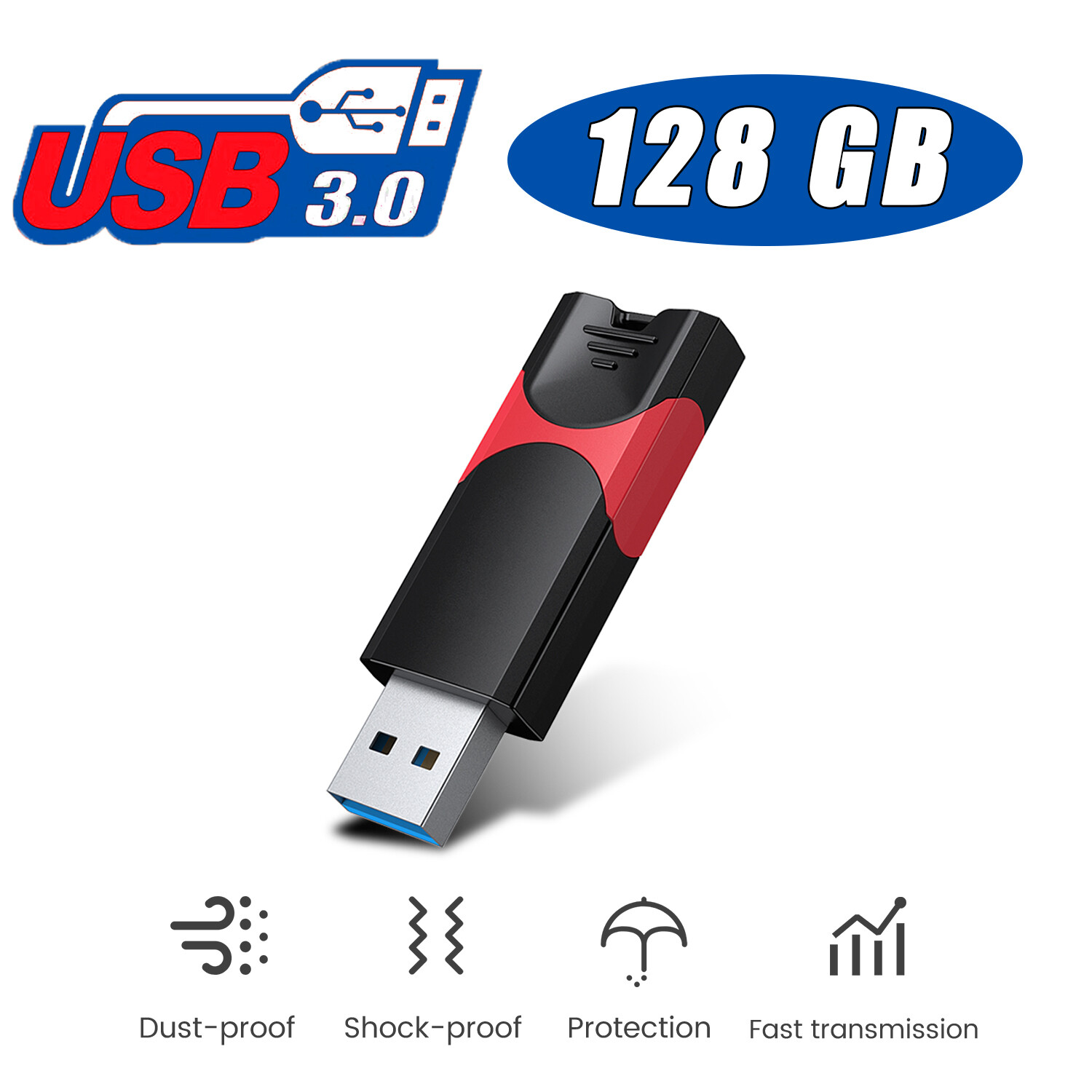 LOT 128GB USB 3.0 Flash Drive Memory Stick Retractable Thumb Pen Drive Storage