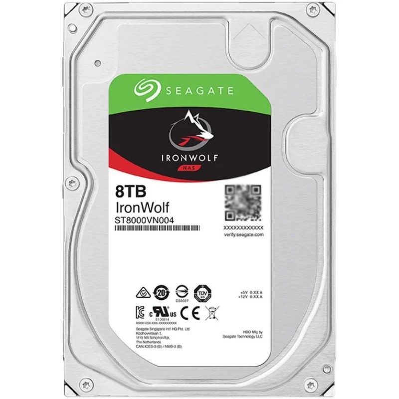 Seagate IronWolf 8TB ST8000VN004 NAS CMR 3.5in SATA 7200 RPM 256MB 6Gb HDD