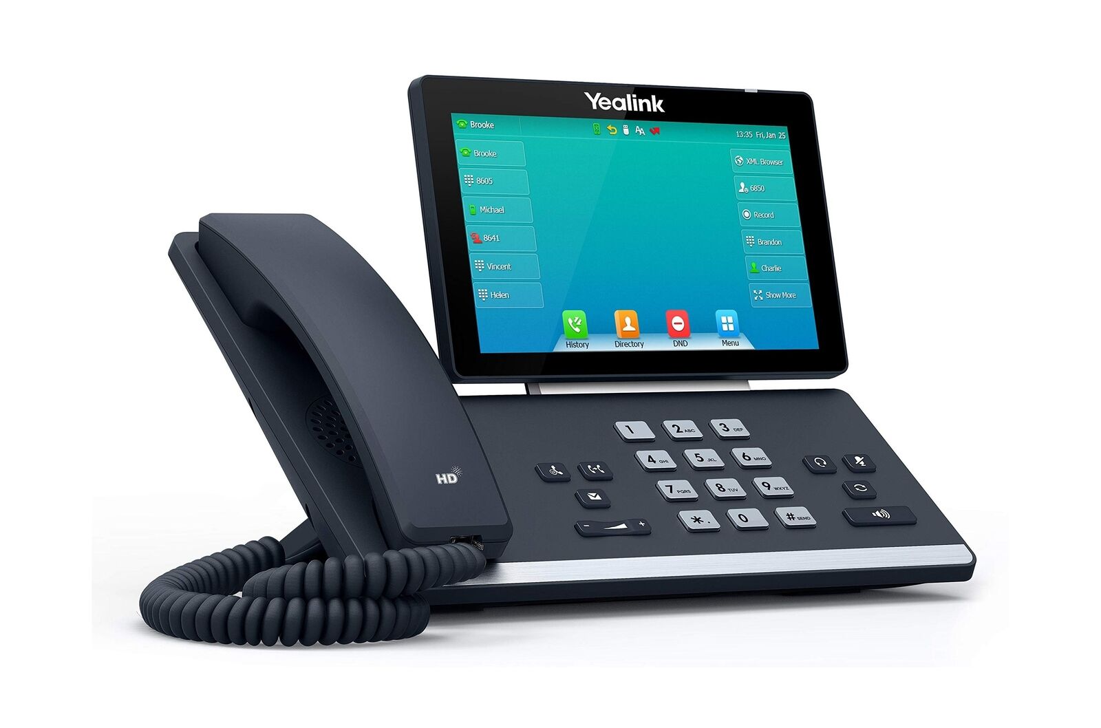 Yealink T57W IP Phone, 16 VoIP Accounts. 7-Inch Adjustable Color Touch Screen...