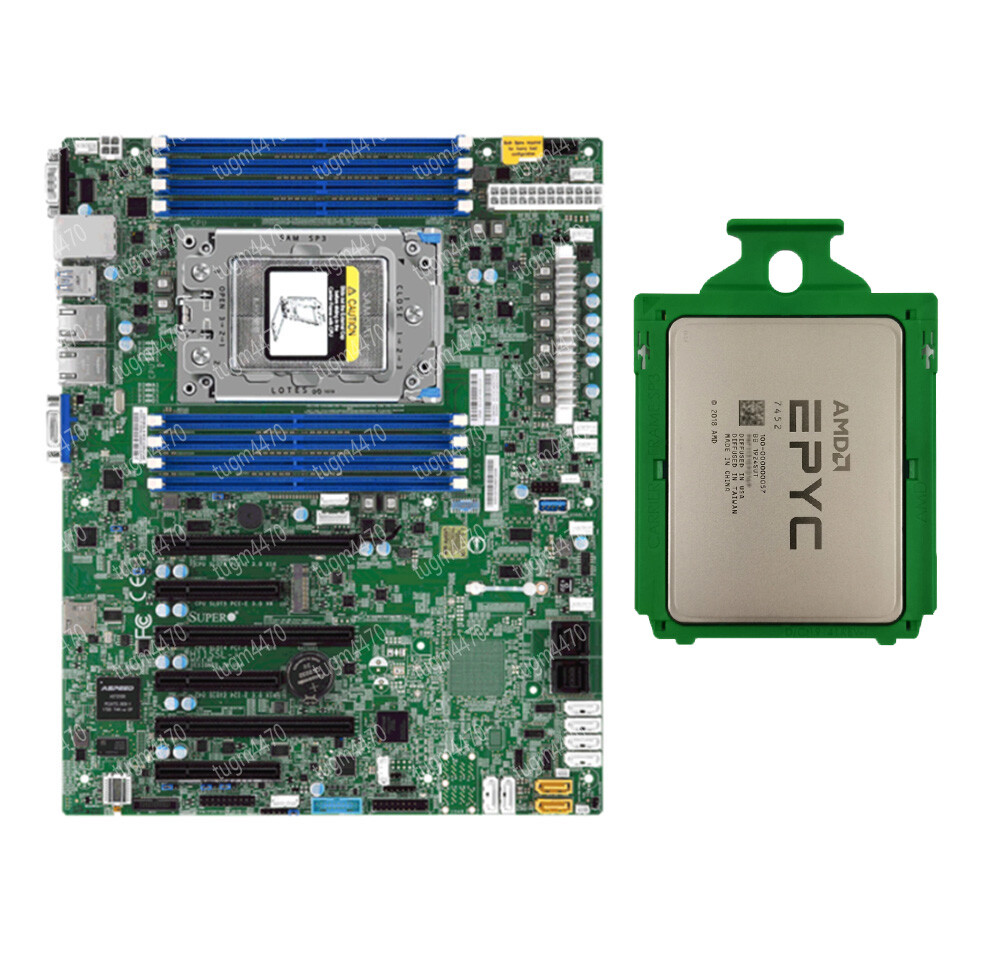 AMD EPYC 7452+Supermicro H11SSL-i 32cores 64threads 2.35 GHz motherboard+ CPU