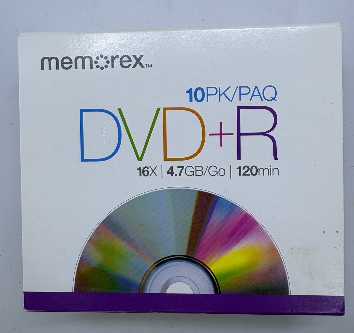 New Memorex 10-PACK DVD-R  Recordable Discs 16X 4.7GB 120Min Sealed