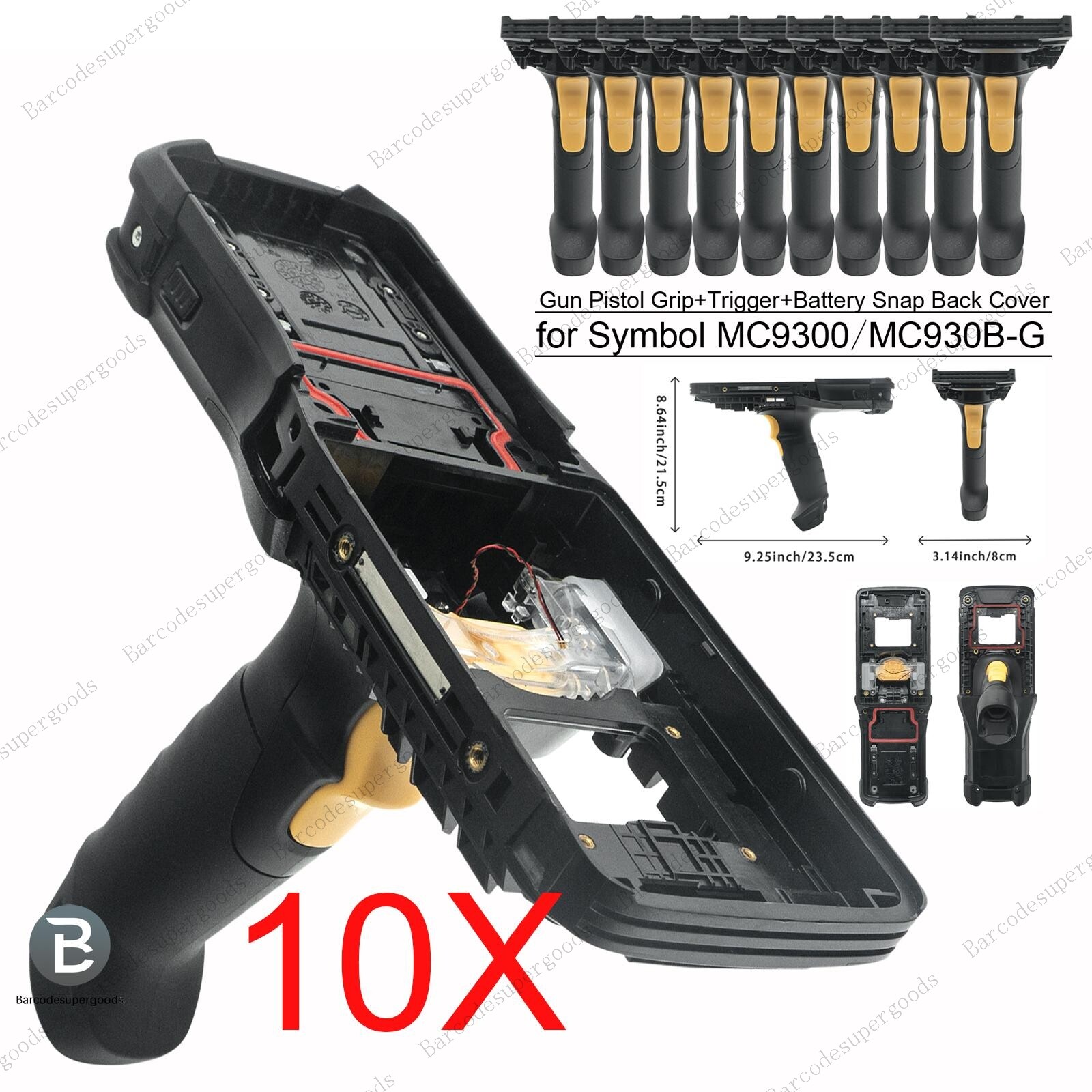 10X Gun Pistol Grip Handle + Trigger +Battery snap for Symbol MC9300, MC930B-G